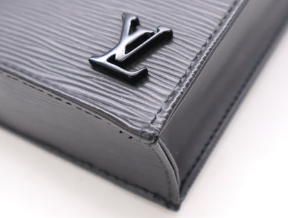 LOUIS VUITTON M69441 Petite Sac Plat Noir Shoulder Bag RFID Verified No Serial Tag