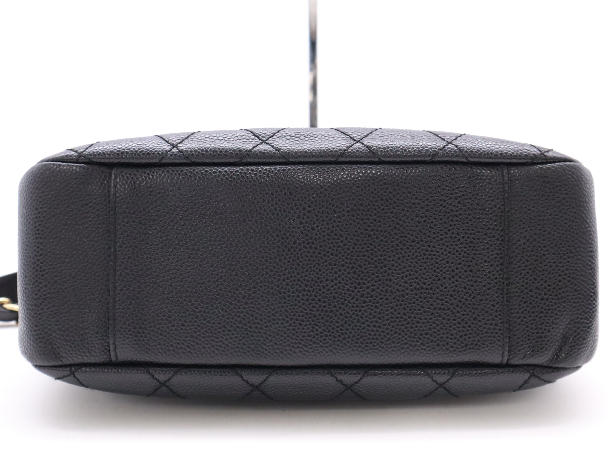 CHANEL Caviar Leather Matelasse Chain Shoulder Bag with GD Hardware, Black Card, 7073121, Dust Bag Included