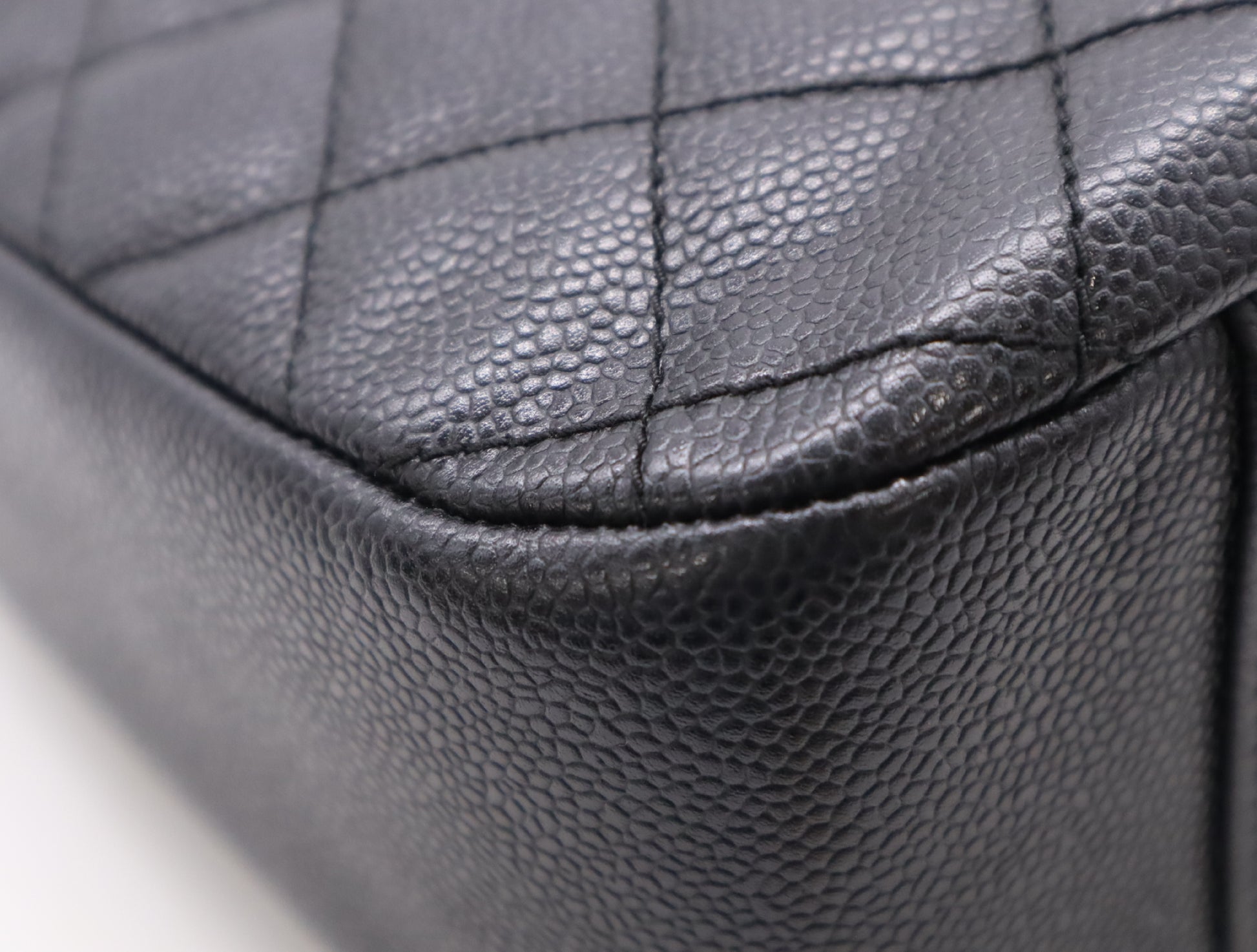 CHANEL Caviar Leather Matelasse Chain Shoulder Bag with GD Hardware, Black Card, 7073121, Dust Bag Included