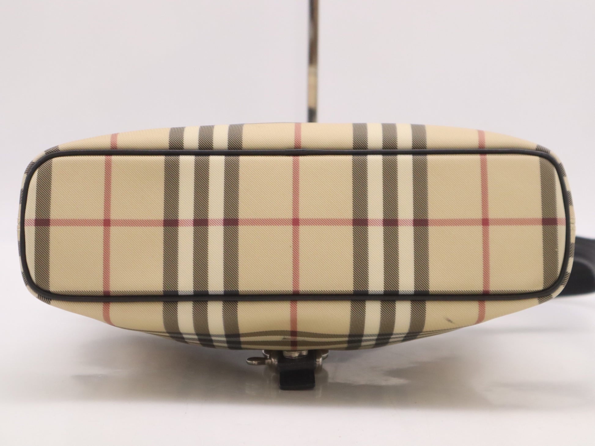 BURBERRY PVC x Leather Nova Check Beige Brown Shoulder Bag