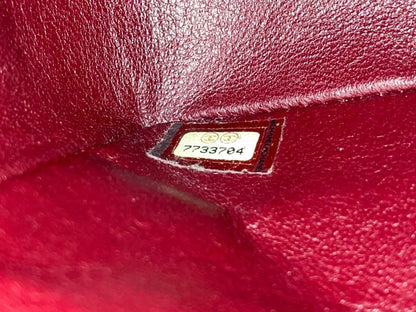 CHANEL Double Flap Matelasse Black Lambskin Shoulder Bag with Seal, No. 7
