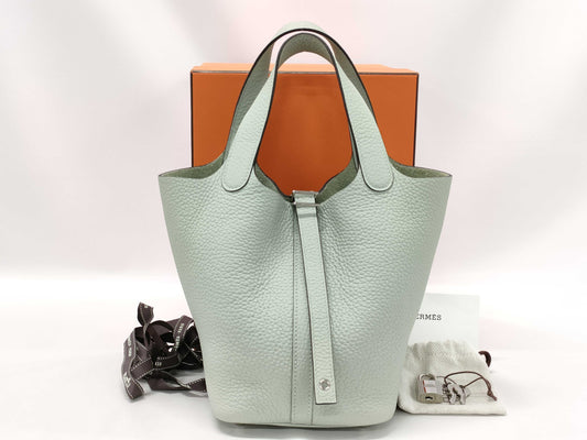 HERMES Picotin B Stamp Greeneve Bag Handbag