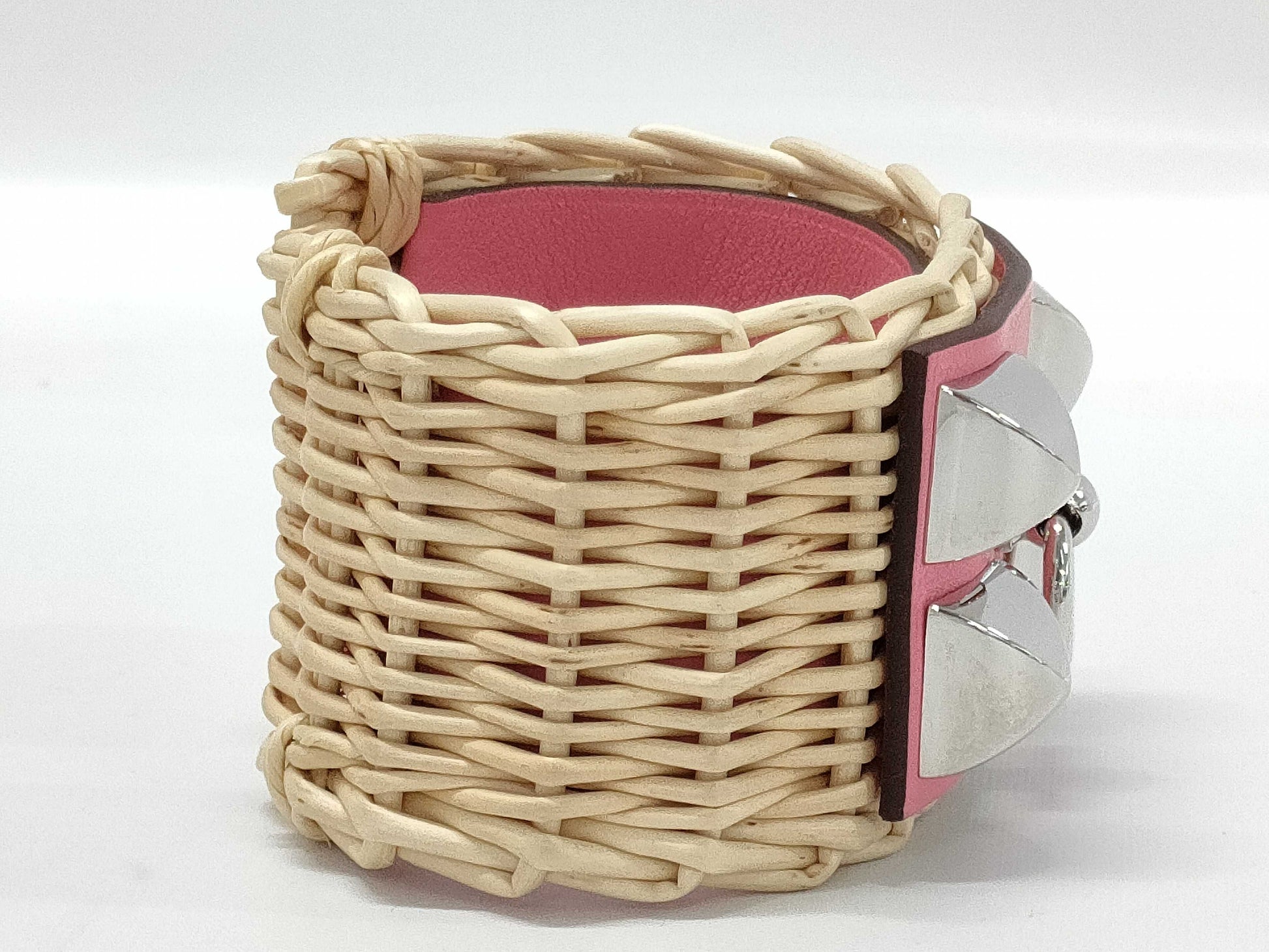 HERMES Collier de Chien Medor Picnic B Stamped Bracelet/Bangle
