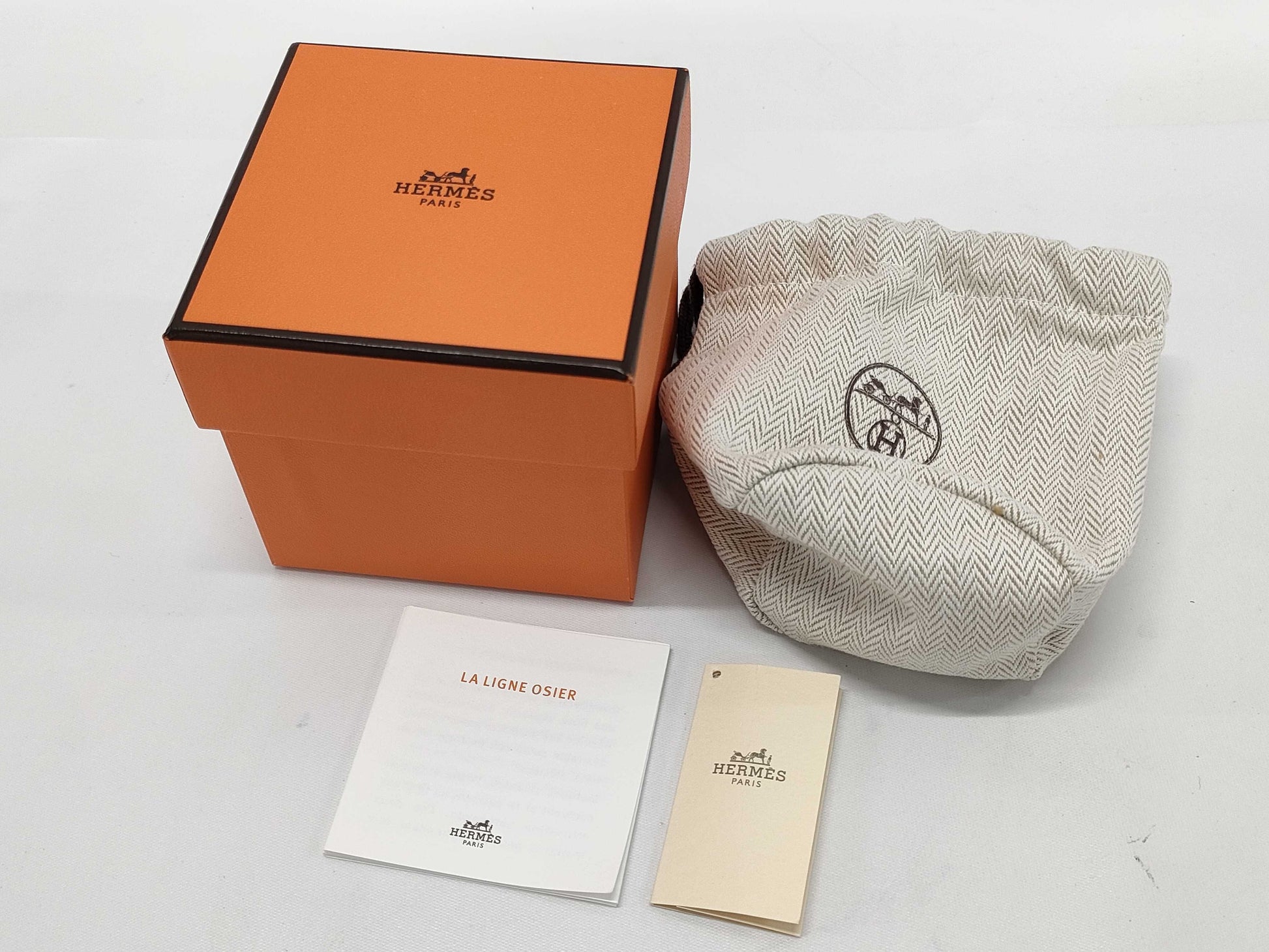 HERMES Collier de Chien Medor Picnic B Stamped Bracelet/Bangle