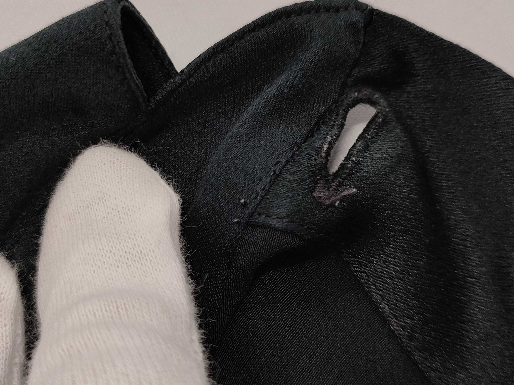 CHANEL Silk Shirt, Black, with Belt, Size M-L