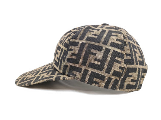 FENDI Zucca Cap Hat Canvas Brown Other Accessories