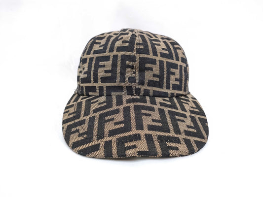 FENDI Zucca Cap Hat Canvas Brown Other Accessories