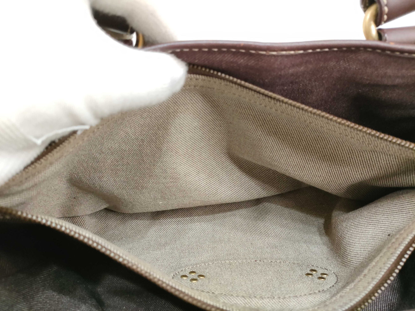 CELINE Paris Macadam Boogie Handbag Canvas Brown Handbag