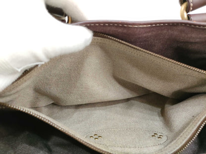 CELINE Paris Macadam Boogie Handbag Canvas Brown Handbag