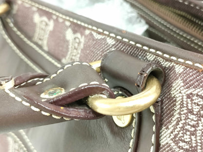 CELINE Paris Macadam Boogie Handbag Canvas Brown Handbag