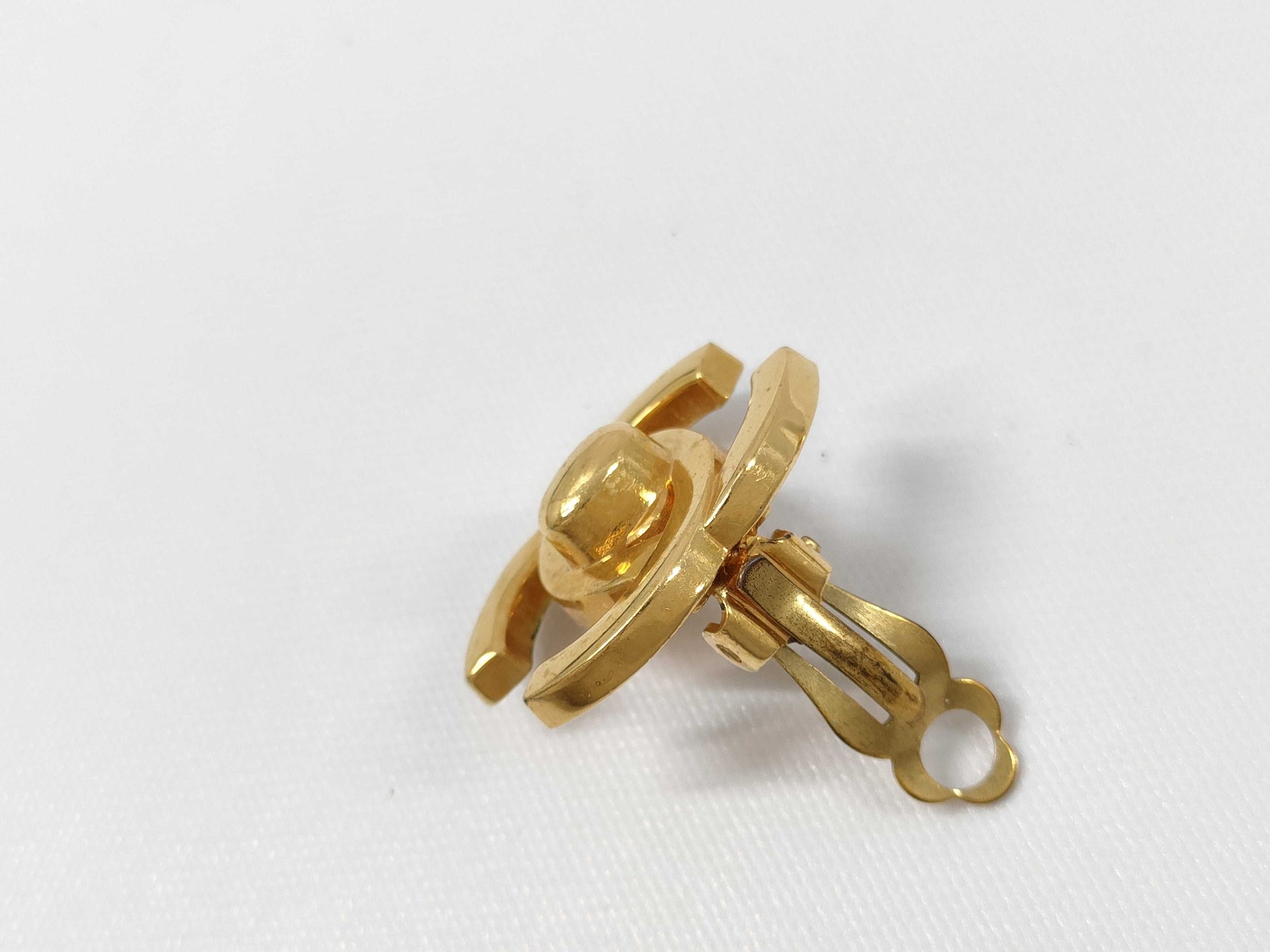 CHANEL Coco Mark Turn Lock Earrings