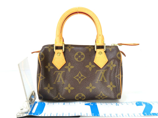 LOUIS VUITTON Monogram Bag LV Mini Speedy M4134 Strap Handbag