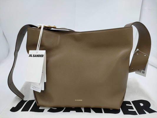 JILSANDER FOLDED TOTE MD Bag, Khaki, Shoulder Bag