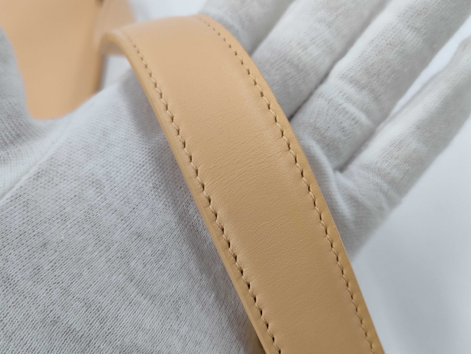 JILSANDER Chain Handle Bag - Orange Beige Shoulder Bag