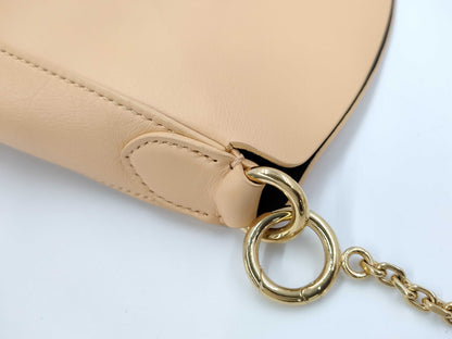 JILSANDER Chain Handle Bag - Orange Beige Shoulder Bag