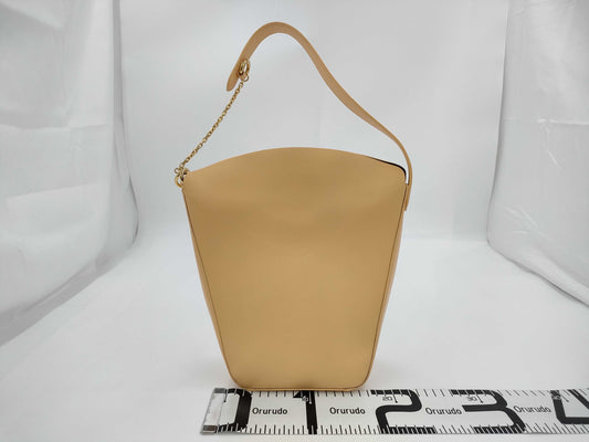 JILSANDER Chain Handle Bag - Orange Beige Shoulder Bag