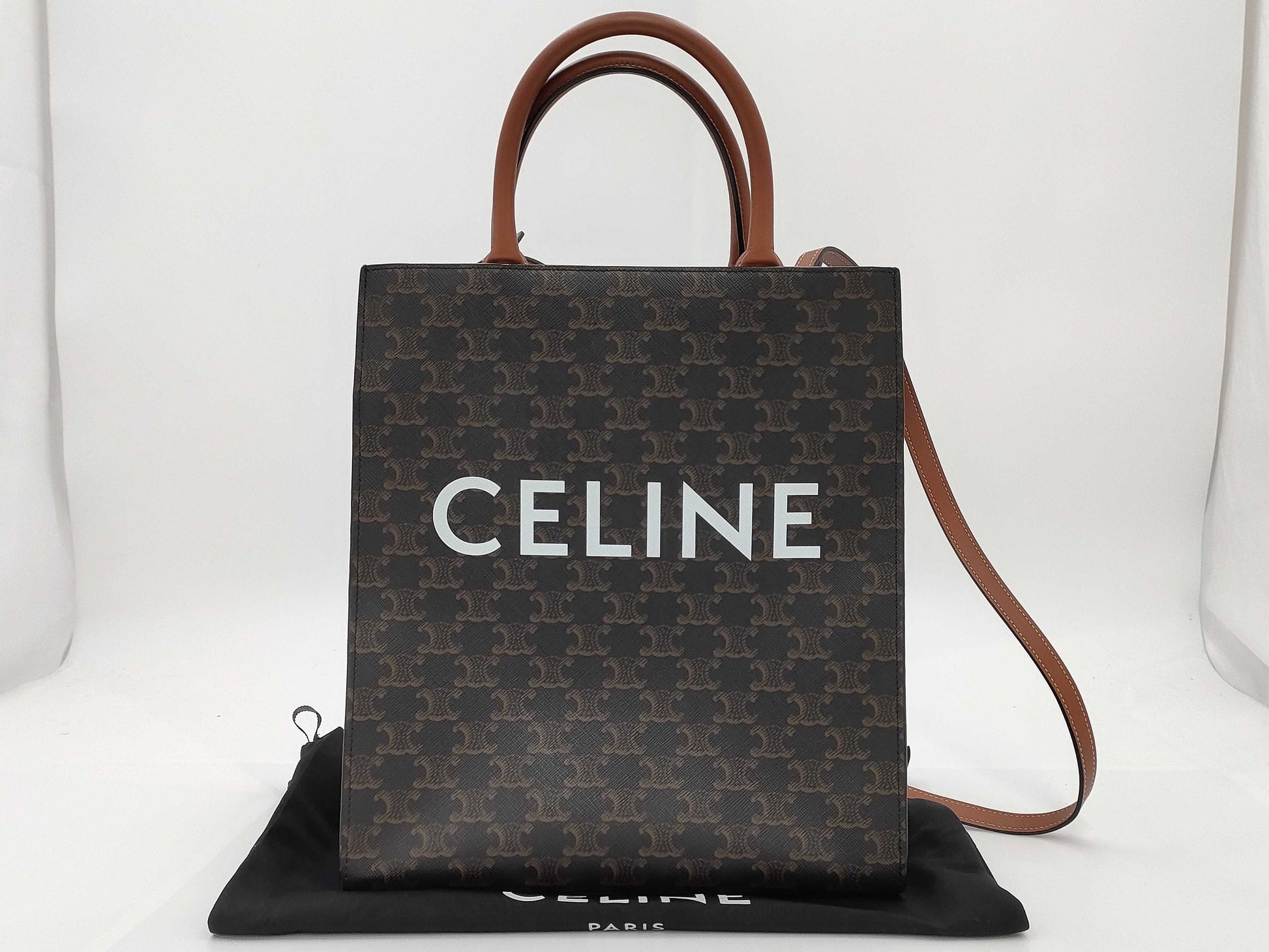 CELINE Small Vertical Cabat Tote in Brown