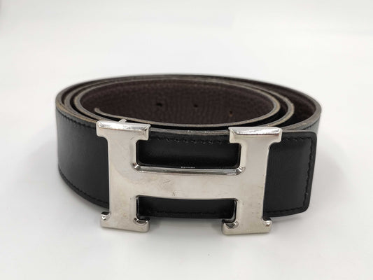 HERMES Constance Black x Brown Belt
