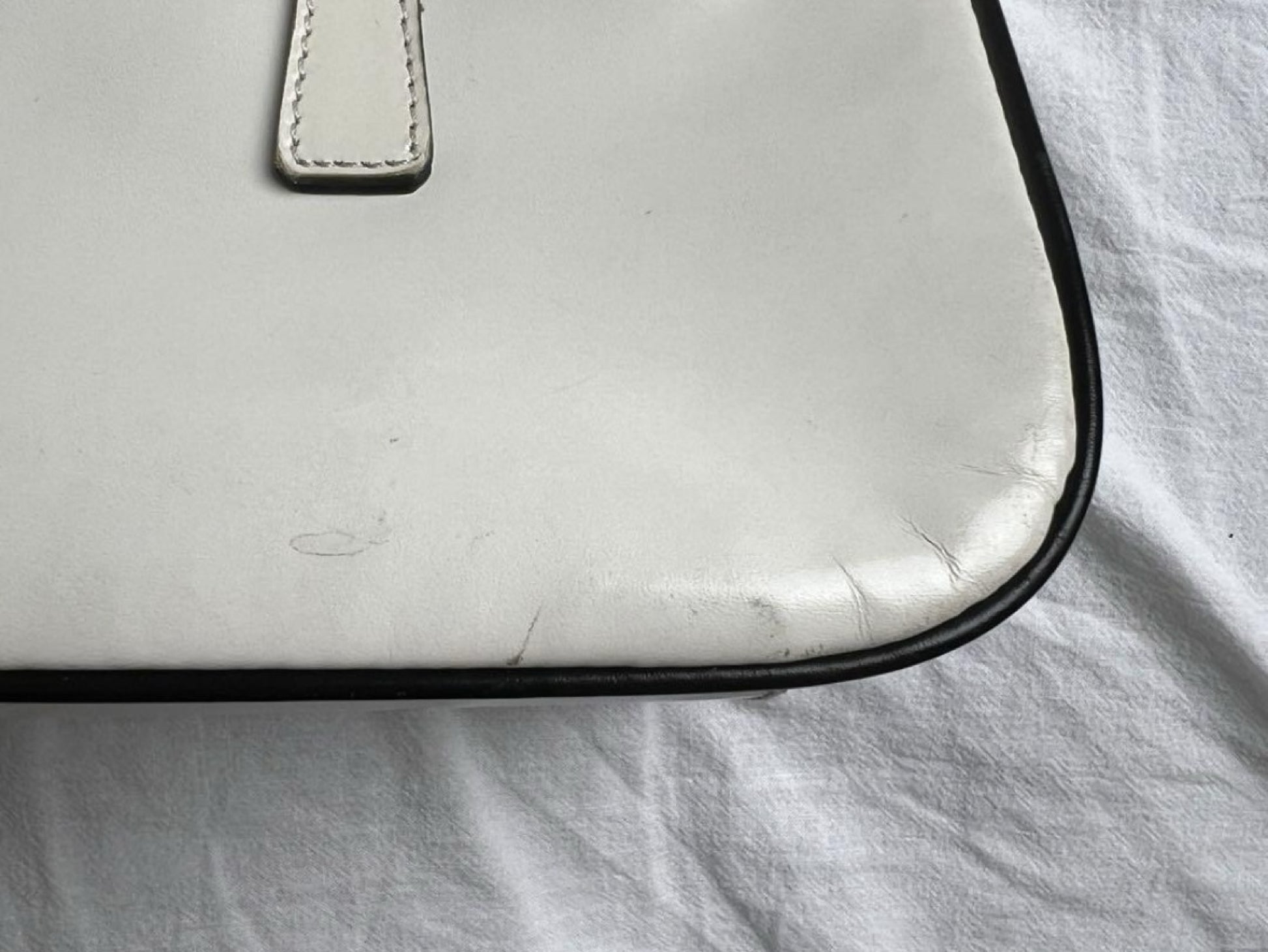 PRADA Prada Leather Handbag White Handbag
