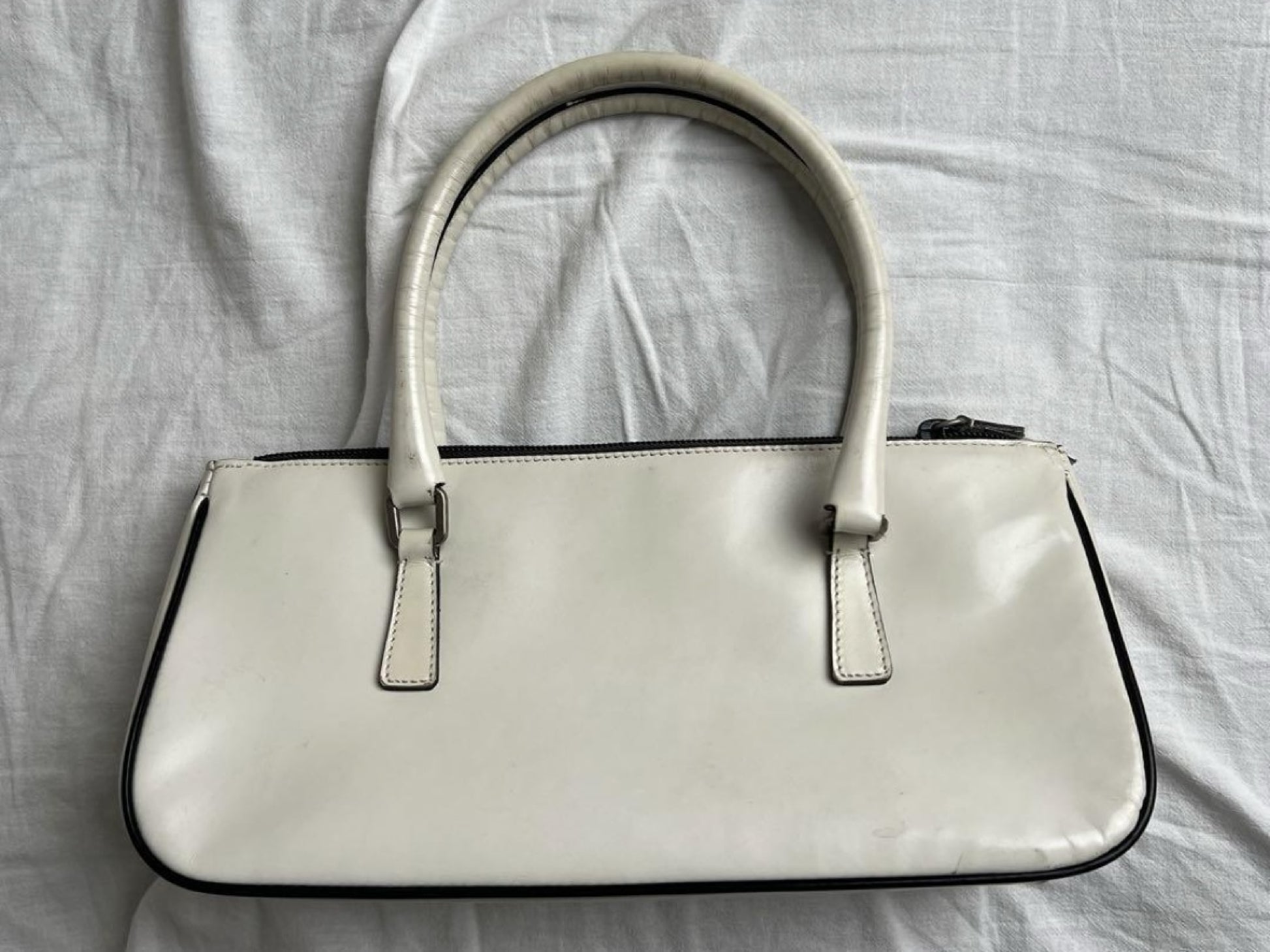 PRADA Prada Leather Handbag White Handbag