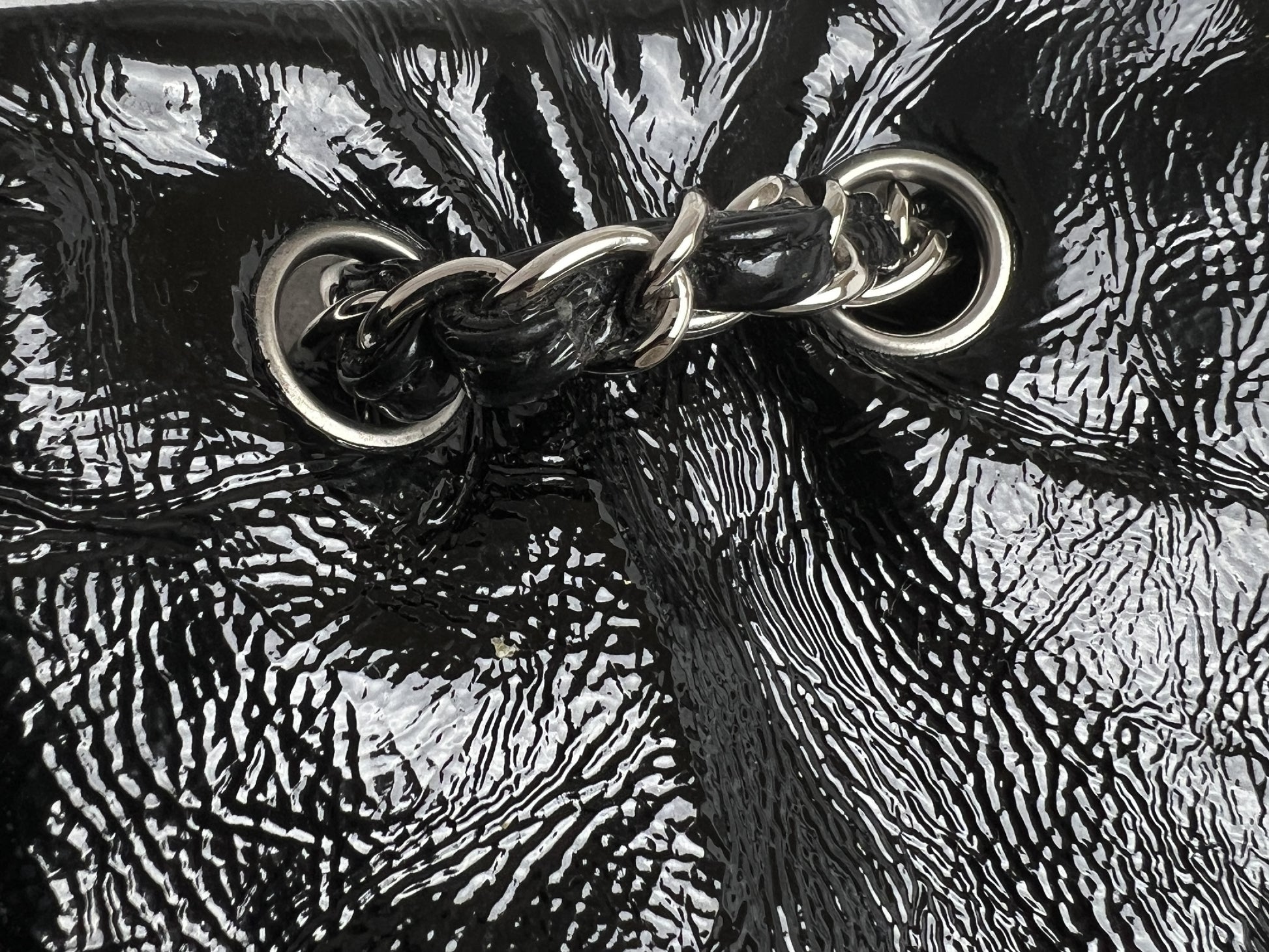 CHANEL Chanel Luxury Line Patent Shoulder Bag Chanel Luxury Line Shoulder Bag