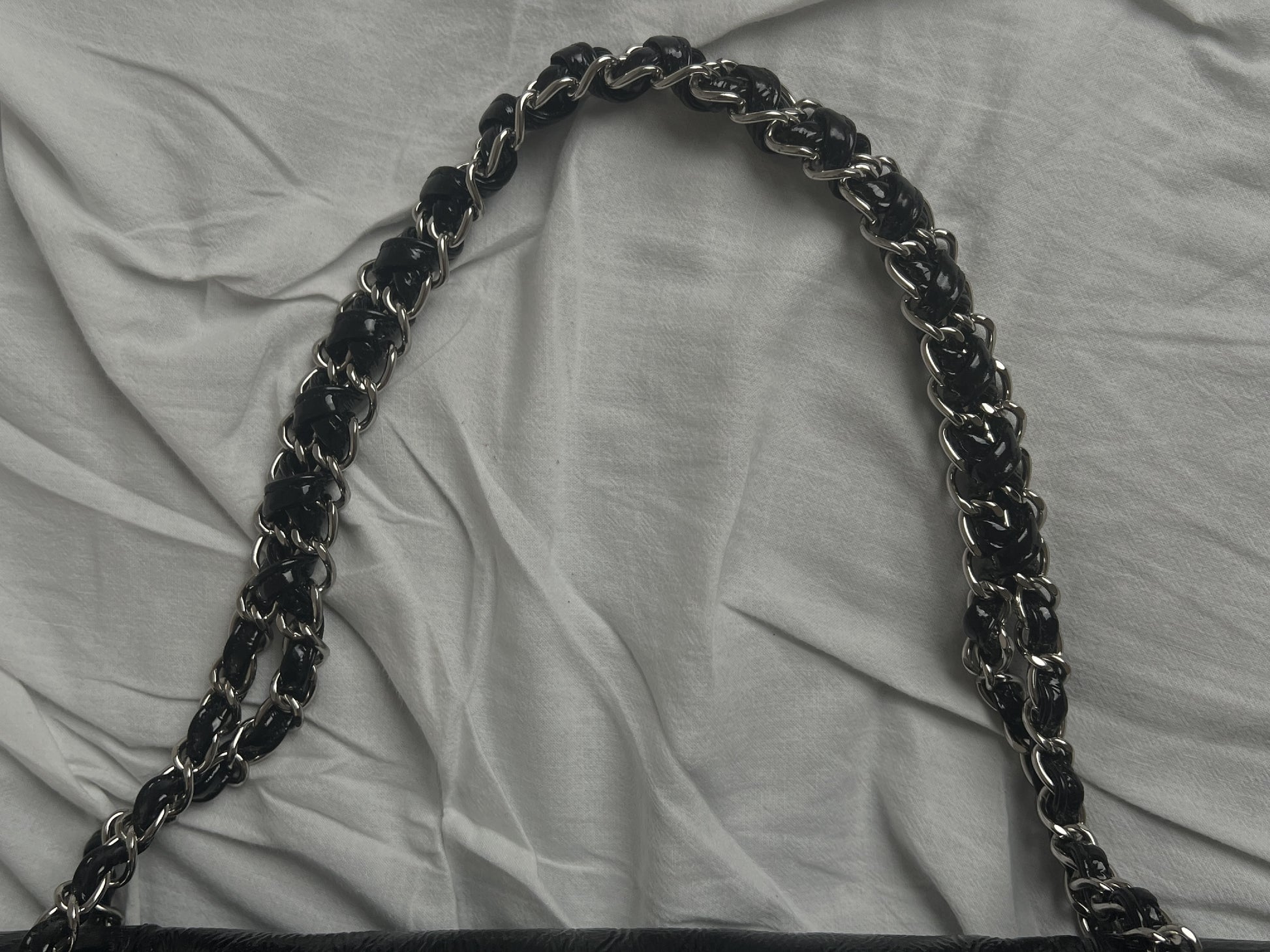 CHANEL Chanel Luxury Line Patent Shoulder Bag Chanel Luxury Line Shoulder Bag