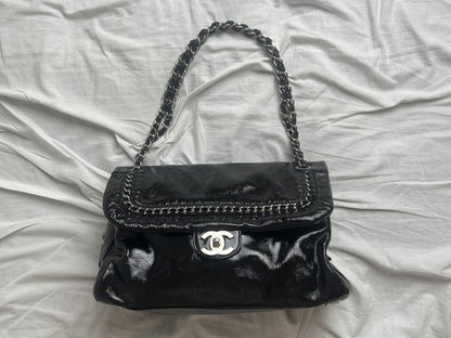CHANEL Chanel Luxury Line Patent Shoulder Bag Chanel Luxury Line Shoulder Bag