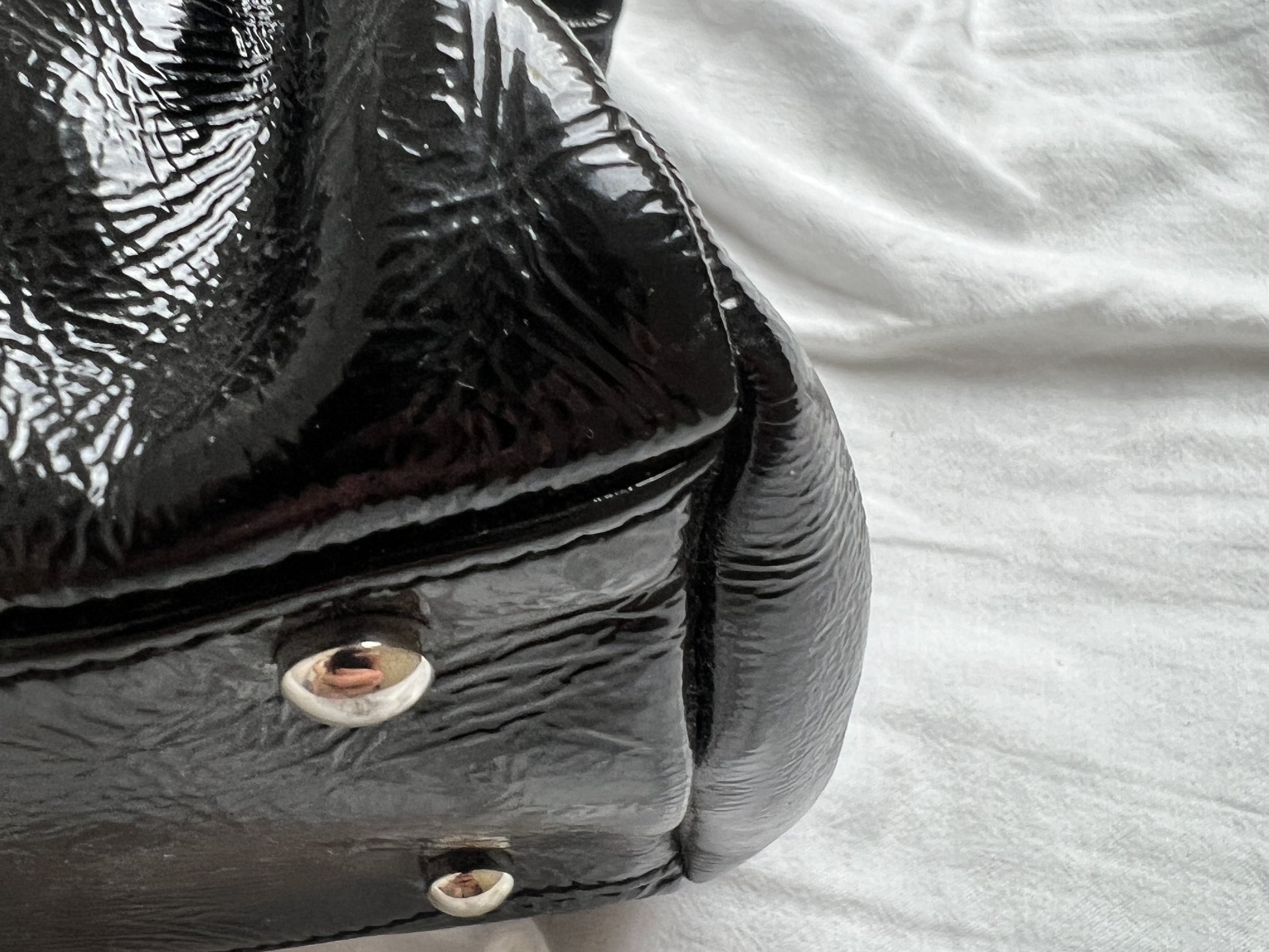 CHANEL Chanel Luxury Line Patent Shoulder Bag Chanel Luxury Line Shoulder Bag