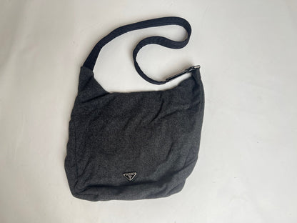 PRADA 1999 PRADA Prada Wool Shoulder Bag Gray Shoulder Bag