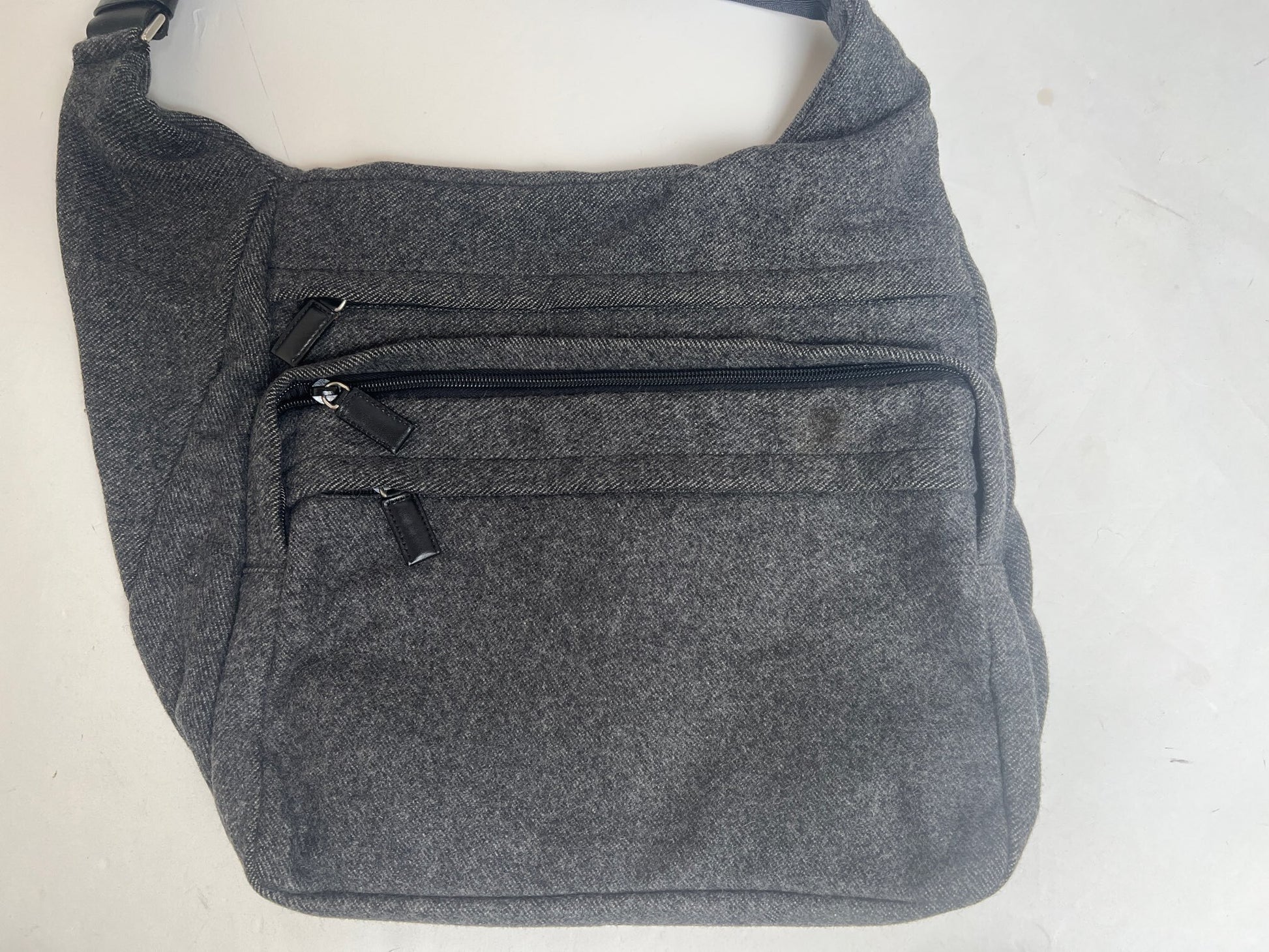 PRADA 1999 PRADA Prada Wool Shoulder Bag Gray Shoulder Bag