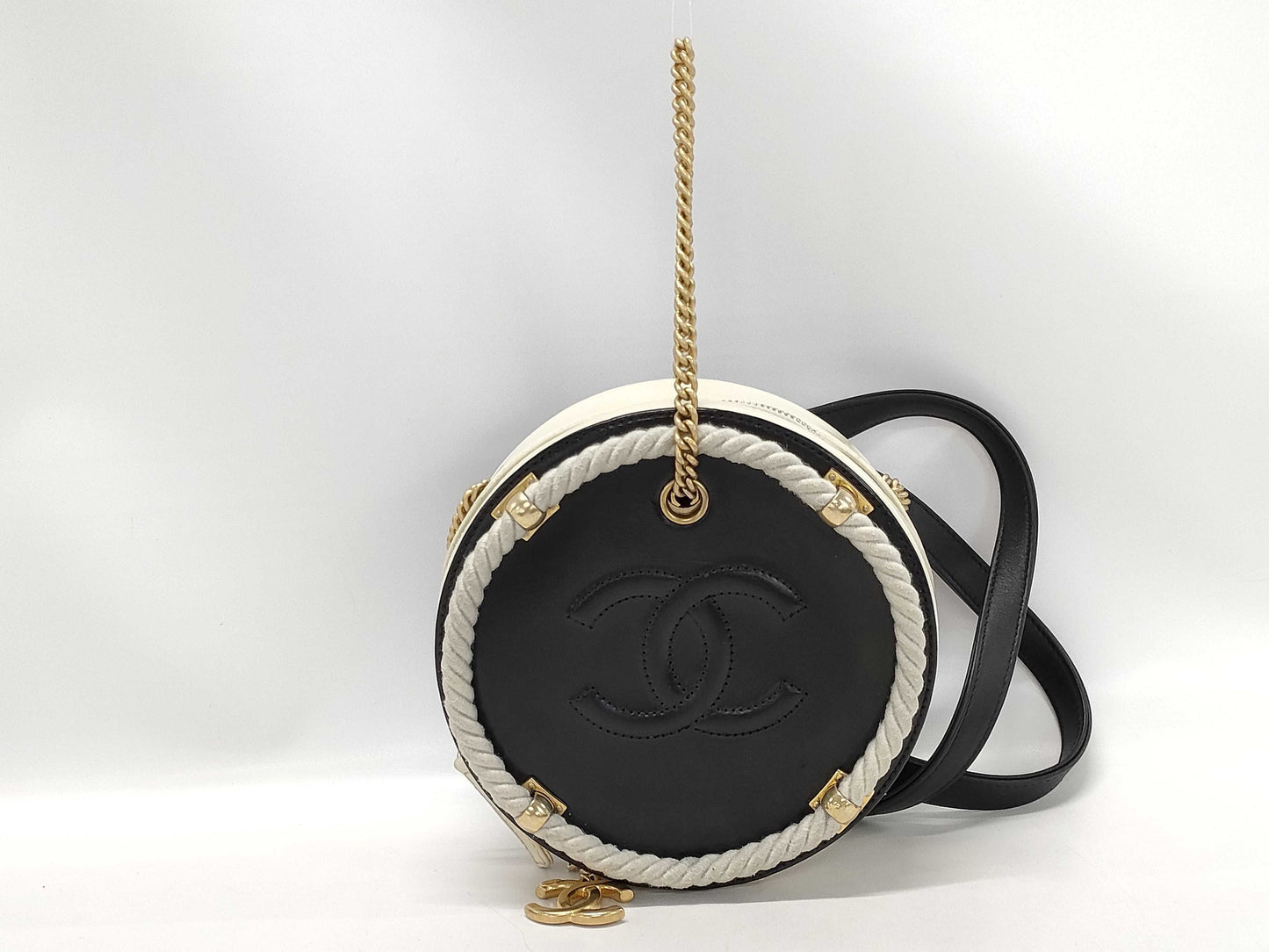 CHANEL 2-Way Chain Bag Round 27 Series Shoulder Bag
