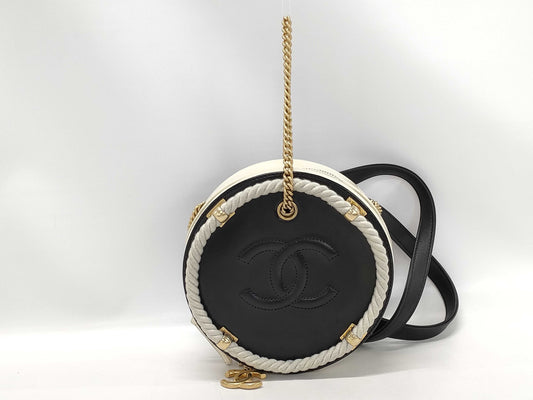 CHANEL 2-Way Chain Bag Round 27 Series Shoulder Bag