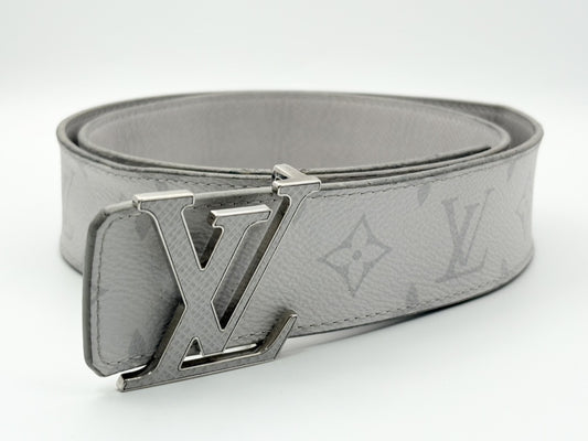 LOUIS VUITTON M0158 Monogram Centurion LV Initial 30mm Belt 85/34 Gray Belt