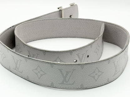 LOUIS VUITTON M0158 Monogram Centurion LV Initial 30mm Belt 85/34 Gray Belt