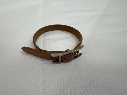 HERMES Leather Bracelet Bracelet/Bangle