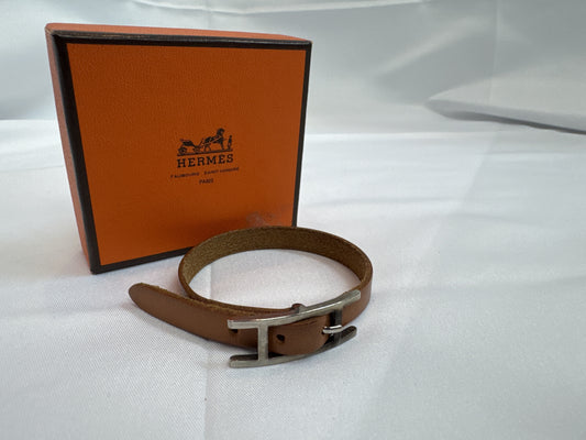 HERMES Leather Bracelet Bracelet/Bangle