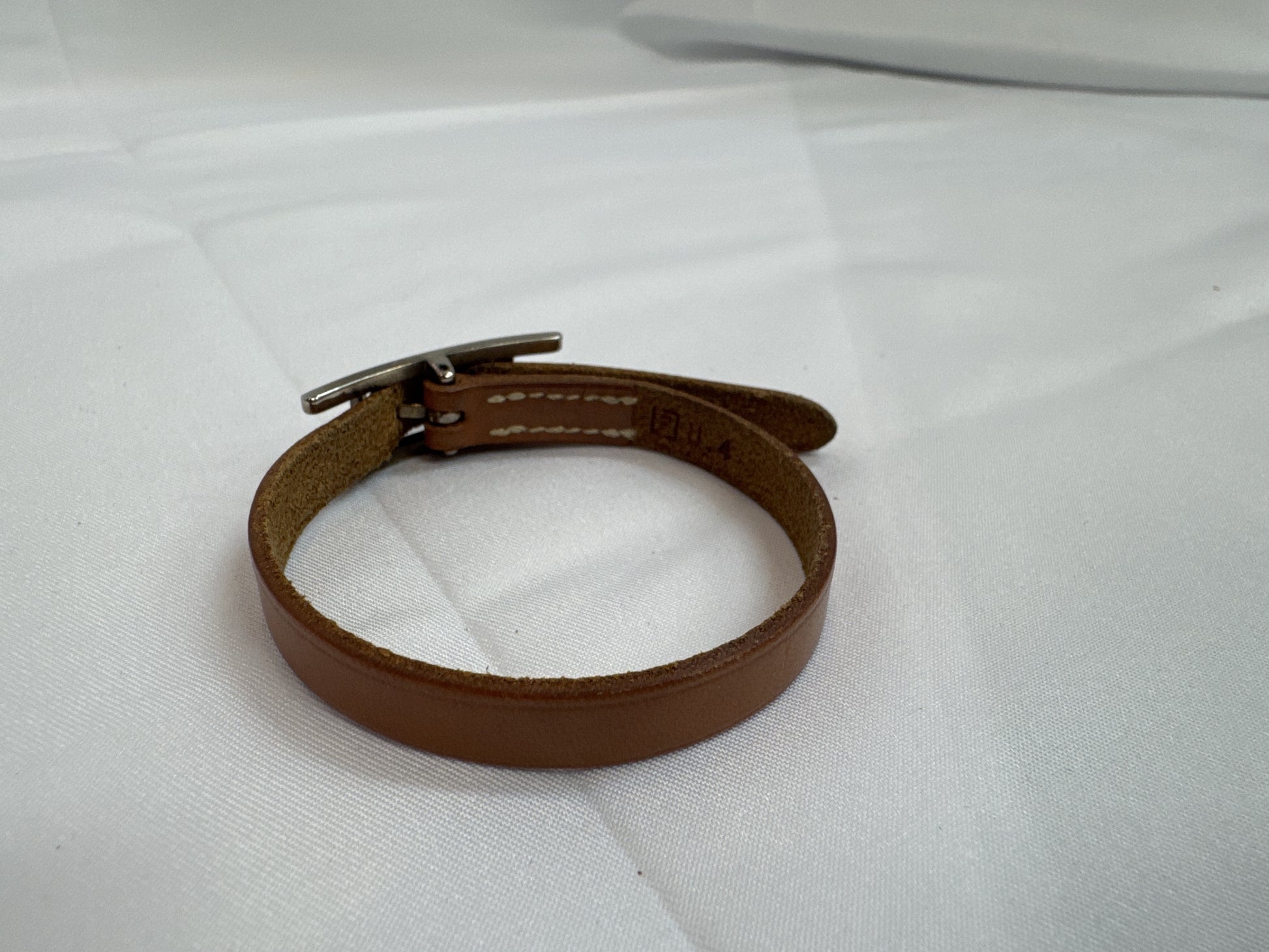 HERMES Leather Bracelet Bracelet/Bangle