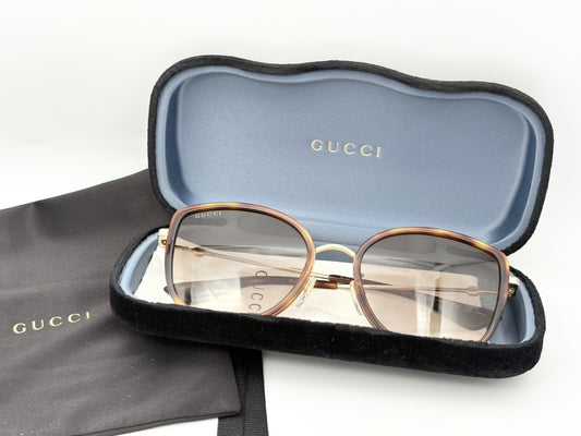 GUCCI Gucci GG0606SK Interlocking G Bee 56□19-145 Sunglasses Asian Fit Havana Brown Case and Cloth Included Sunglasses/Eyewear