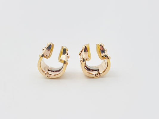 LOUIS VUITTON M69650 Boucle de Reuille Nanogram Pink Gold Earrings