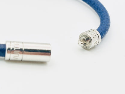 LOUIS VUITTON M8155E Neo Split Taigarama Bracelet, Blue, Current Model