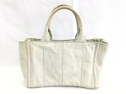 PRADA Prada Canapa Tote Bag White Tote Bag