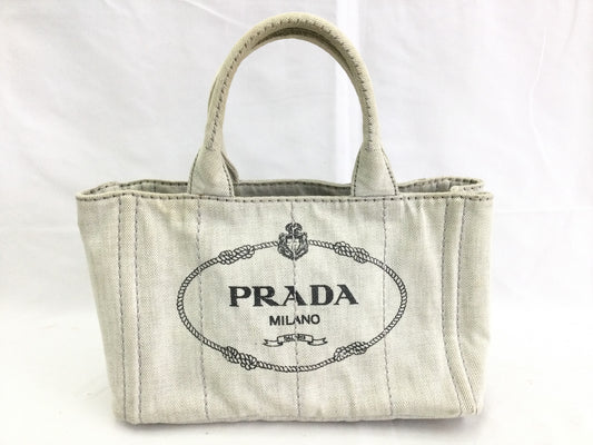PRADA Prada Canapa Tote Bag White Tote Bag