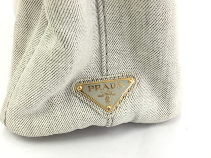 PRADA Prada Canapa Tote Bag White Tote Bag
