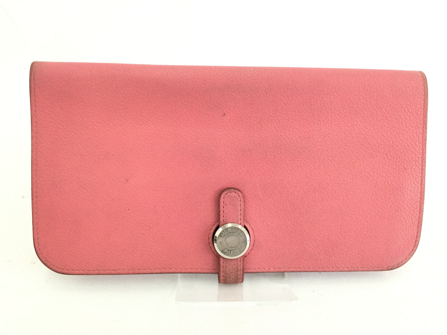 HERMES Dogon Long Pink Wallet