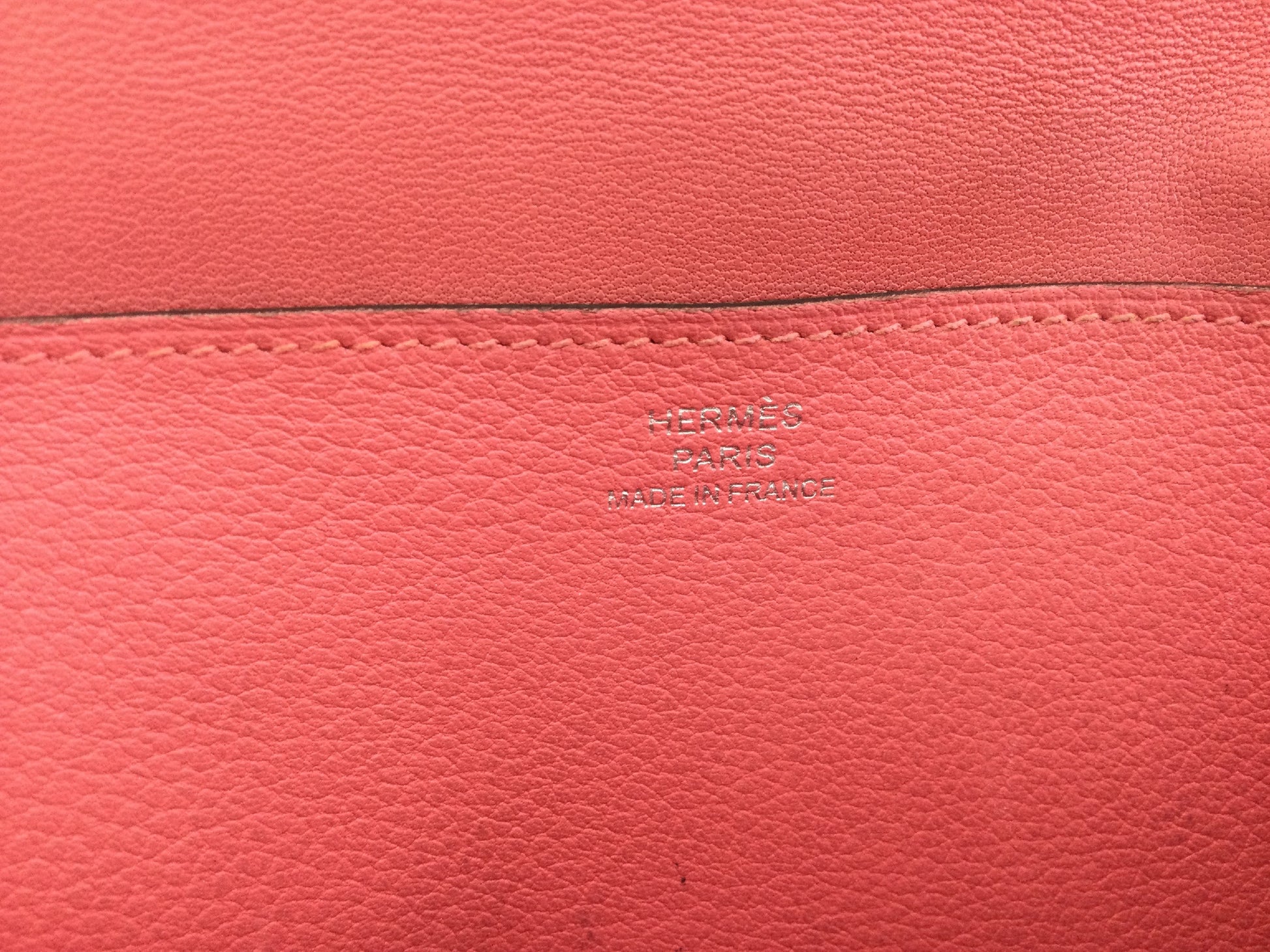 HERMES Dogon Long Pink Wallet