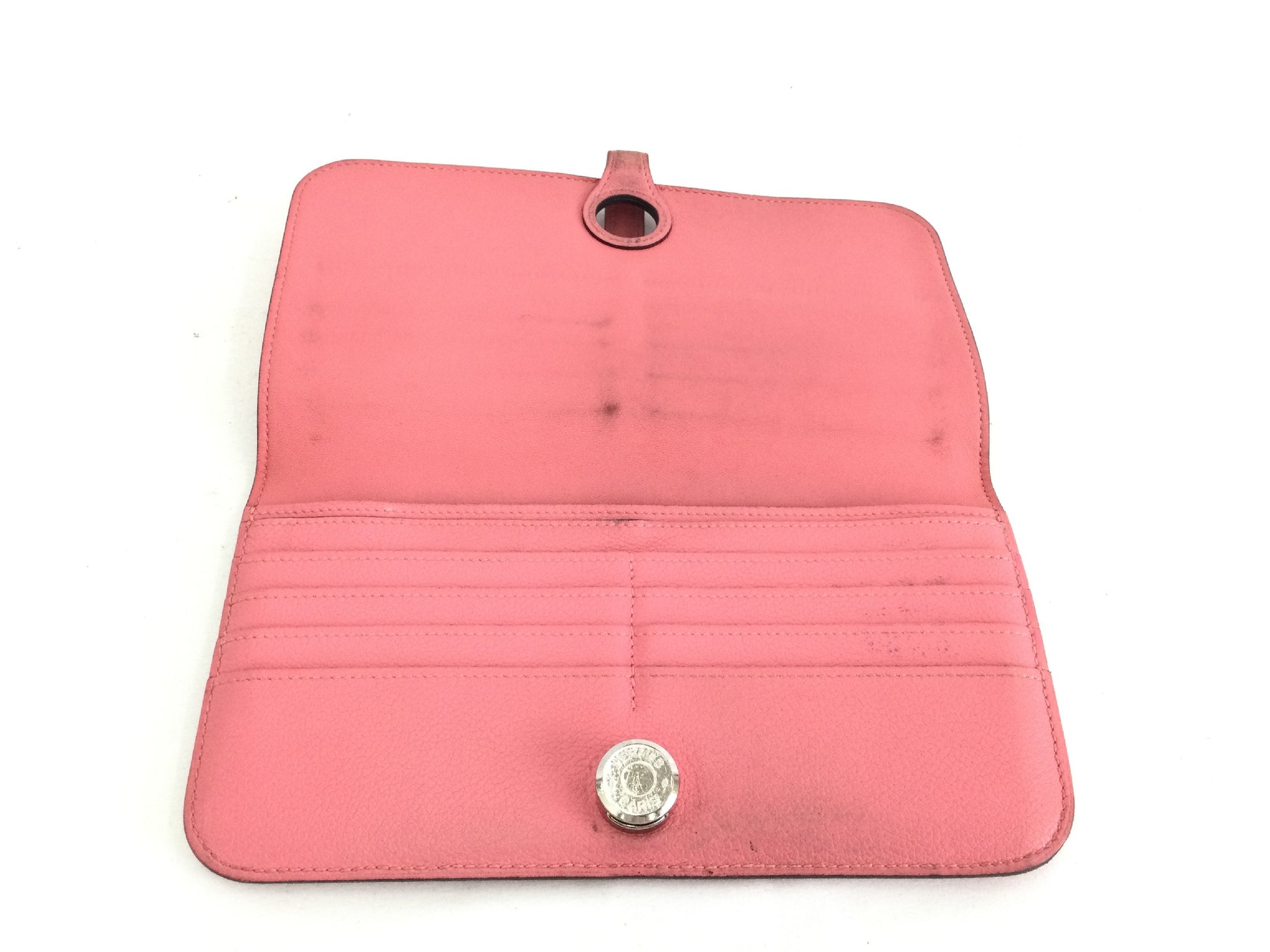 HERMES Dogon Long Pink Wallet