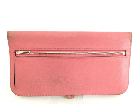 HERMES Dogon Long Pink Wallet