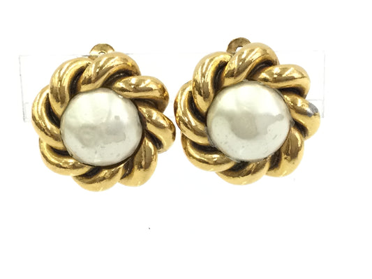 CHANEL Faux Pearl 24.8mm Earrings
