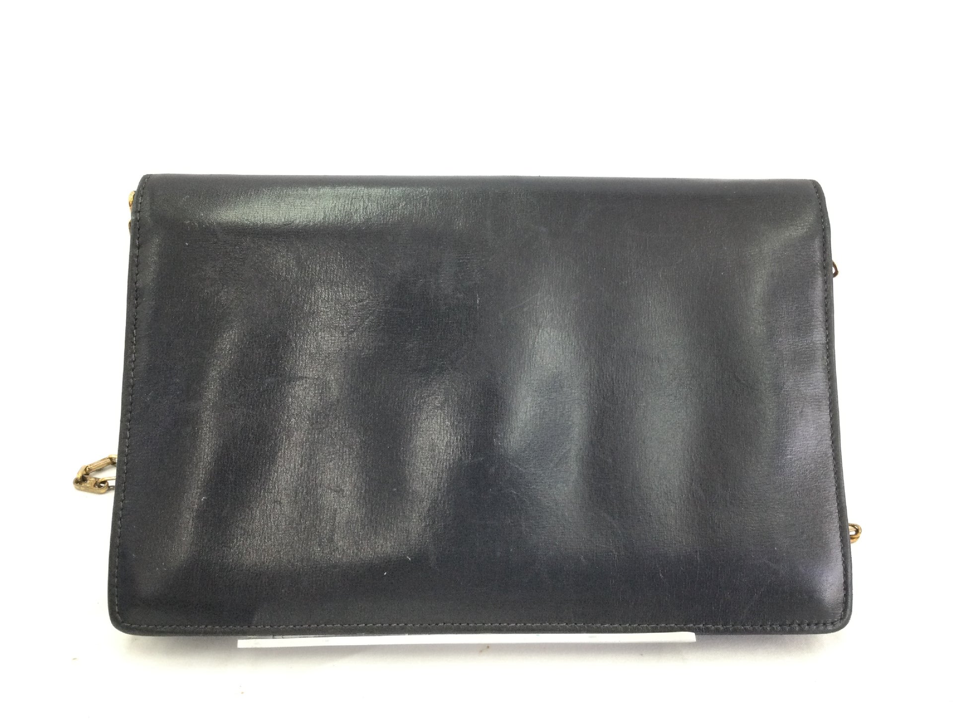 CELINE Triomphe Leather Mini Shoulder Bag in Black