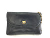 CELINE Triomphe Leather Mini Shoulder Bag in Black